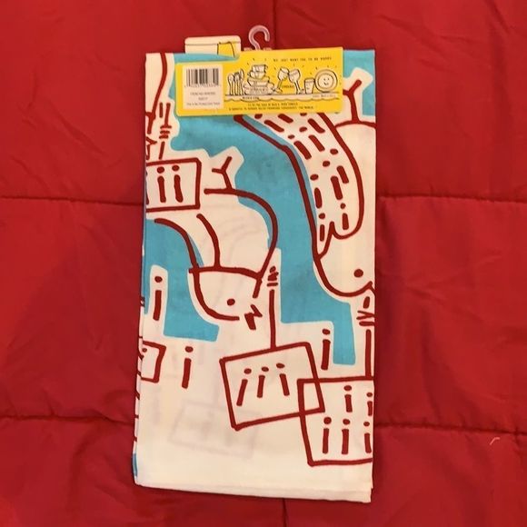 Blue QCotton dish towel - protest bird - Picture 3 of 8